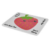 Planche À Découper Trancher des Sourires : Fraise Heureuse (Coin)
