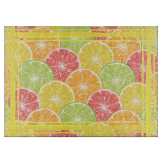 Planche À Découper Tranches d'agrumes et bandes (Devant)