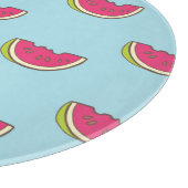 Planche À Découper Tranches de pastèque sur le motif turquoise (Coin)