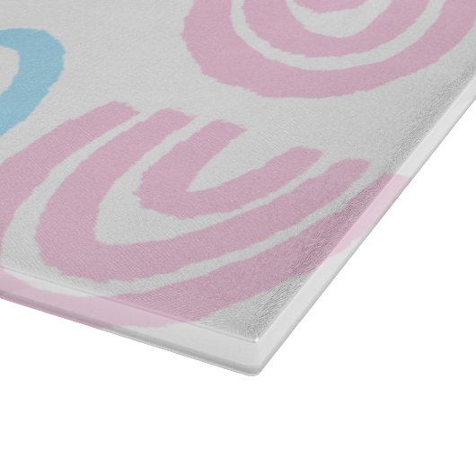 Planche À Découper Trans Pride Pastel Rainbow Glass Cutboard (Coin)
