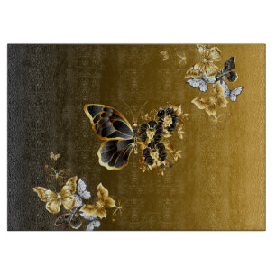 Planche À Découper Transformation Dorée – Papillon Floral