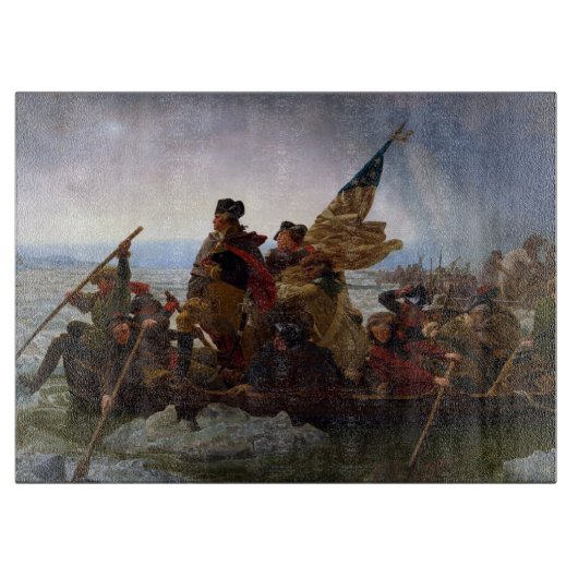 Planche À Découper Traversant le fleuve Delaware, George Washington (Devant)