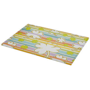 Planche À Découper Trèfle et arc-en-ciel