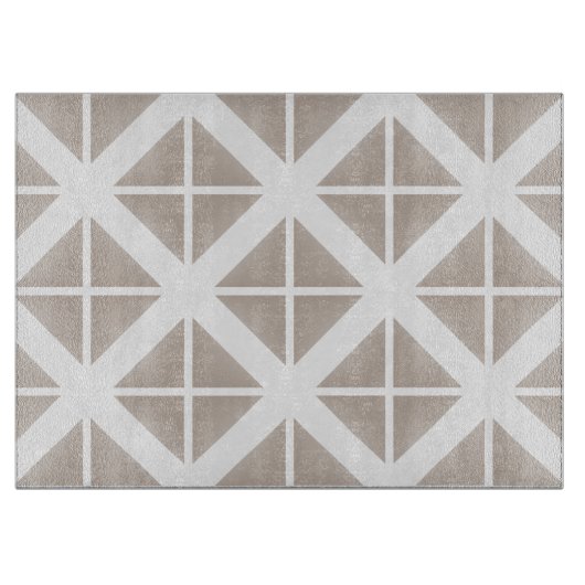 Planche À Découper Triangle Motif tendance beige (Devant)