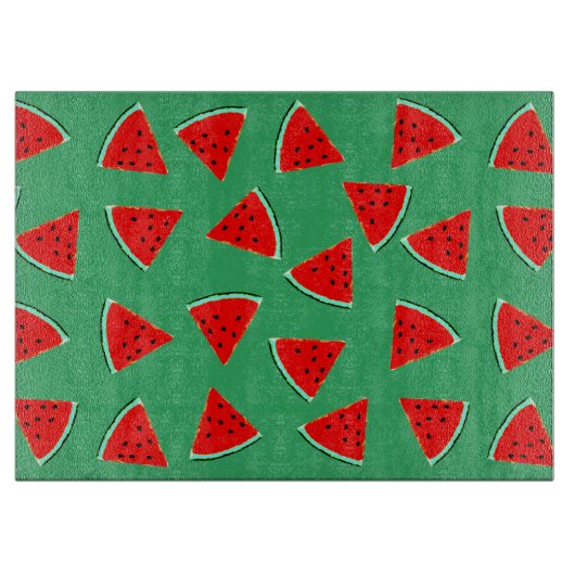 Planche À Découper Triangles à motif pastèque (Devant)