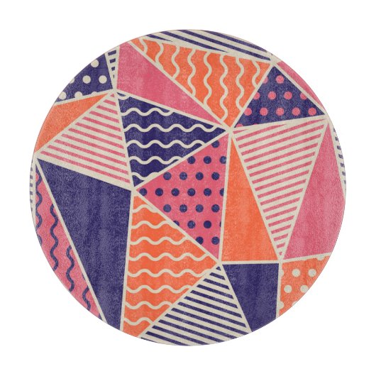 Planche À Découper Triangles Abstraits : Arrière - plan géométrique V (Devant)