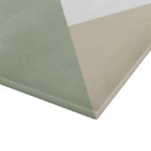 Planche À Découper Triangles de blocs de couleur modernes Vert sauge  (Coin)