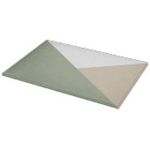 Planche À Découper Triangles de blocs de couleur modernes Vert sauge  (Coin)