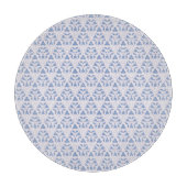 Planche À Découper Triangles en dentelle bleu blanc (Devant)