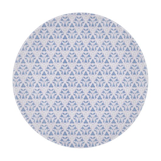 Planche À Découper Triangles en dentelle bleu blanc (Devant)