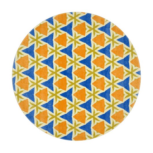 Planche À Découper Triangles et étoiles colorées (Devant)