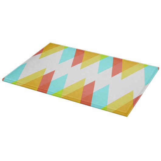 Planche À Découper Triangles jaunes, rouges et bleus cadets (Coin)