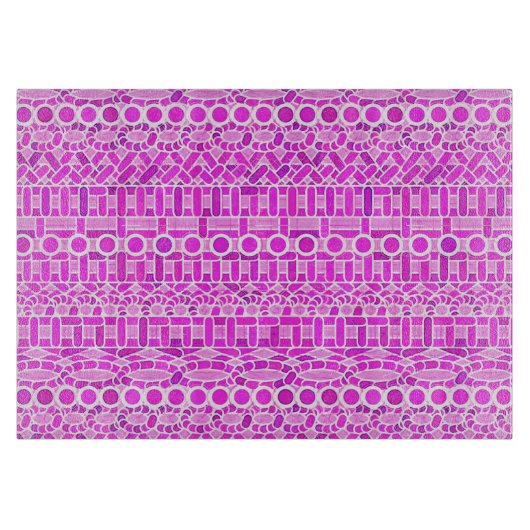 Planche À Découper Tribal Batik - nuances d'orchidée et de violette (Devant)
