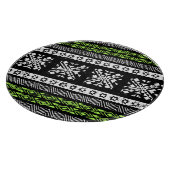 Planche À Découper Tribal Navajo, motif noir blanc vert. (Coin)