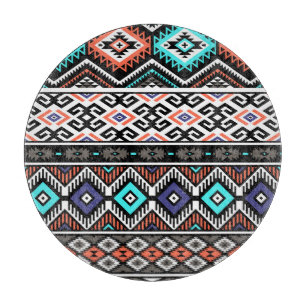 Planche À Découper Tribal Navajo rétro : Géométrique Sans Seamless.