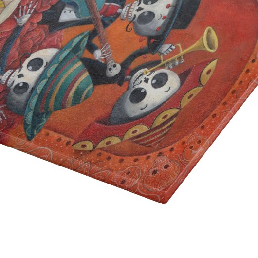 Planche À Découper Trio de mariachi de Dia de Los Muertos Skeleton (Coin)