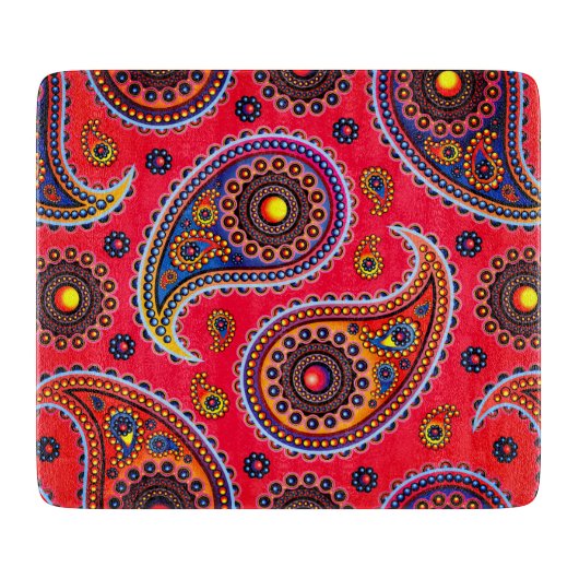 Planche À Découper Trippy Hippy Retro Paisley (Devant)
