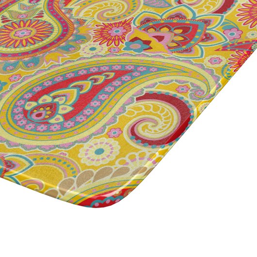 Planche À Découper Trippy Hippy Retro Paisley (Coin)
