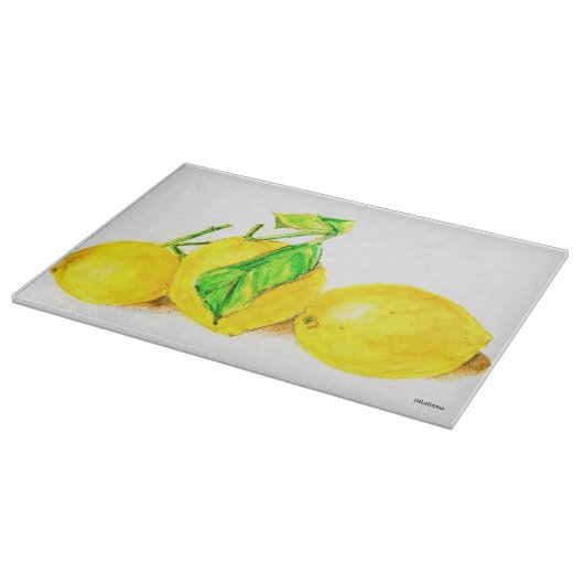 Planche À Découper trois citrons (Coin)