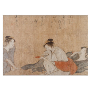 Planche À Découper Trois femmes ivre Art Japonais Torii Kiyonaga