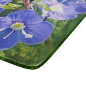 Planche À Découper Trois fleurs bleues (Coin)