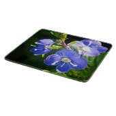 Planche À Découper Trois fleurs bleues (Coin)