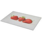 Planche À Découper Trois Fraises Sur Blanc Cbcnm (Coin)