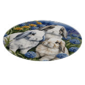 Planche À Découper Trois petits lapins de lop (Coin)