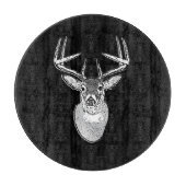Planche À Découper Trophée Buck sur Cerf à queue blanche noire (Devant)