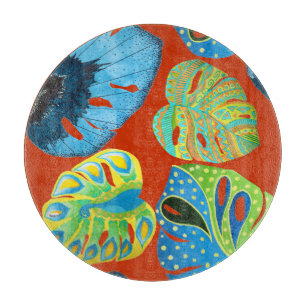 Planche À Découper Tropical Chic : Motif feutré sans joint.