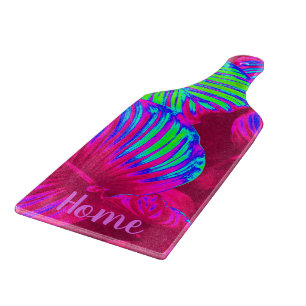 Planche À Découper Tropical Lush Magenta Feuilles Custom Cutboard