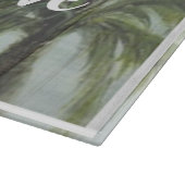 Planche À Découper Tropical Ocean View Palm Tree Beach Nom de la mais (Coin)