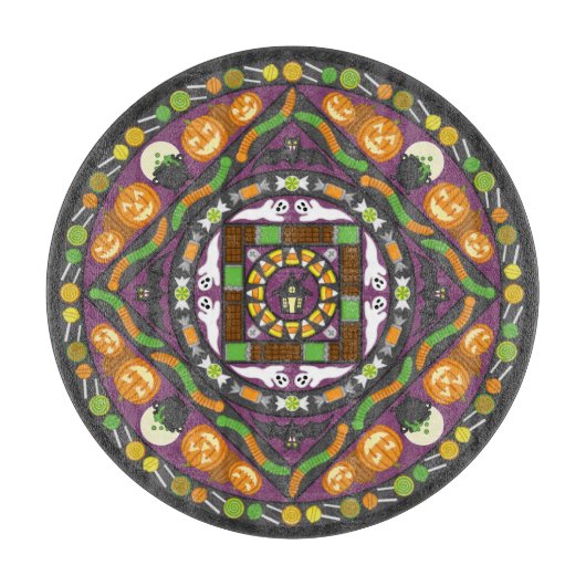Planche À Découper Trucs et traitements Mandala Glass Cutboard (Devant)