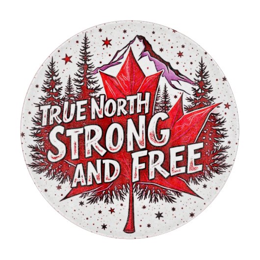 Planche À Découper True North Strong Free (Devant)