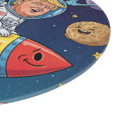 Planche À Découper Trump & Elon Space Adventure, Cosmic Journey (Coin)