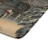 Planche À Découper Tsuchiya Koitsu - Neige au temple de Nezu (Coin)