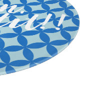 Planche À Découper Tuile d'été avec cercles azurés sur le bleu bébé (Coin)