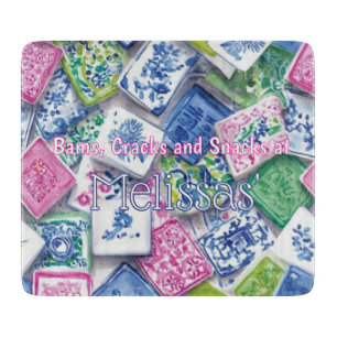 Planche À Découper Tuiles Chic Bams Cracks Snacks Mahjong personnalis