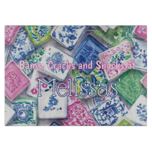 Planche À Découper Tuiles Chic Bams Cracks Snacks Mahjong personnalis