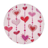 Planche À Découper Tuiles de coeur (Devant)