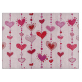 Planche À Découper Tuiles de coeur (Devant)