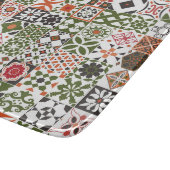 Planche À Découper Tuiles marocaines - vert, noir, rouge (Coin)