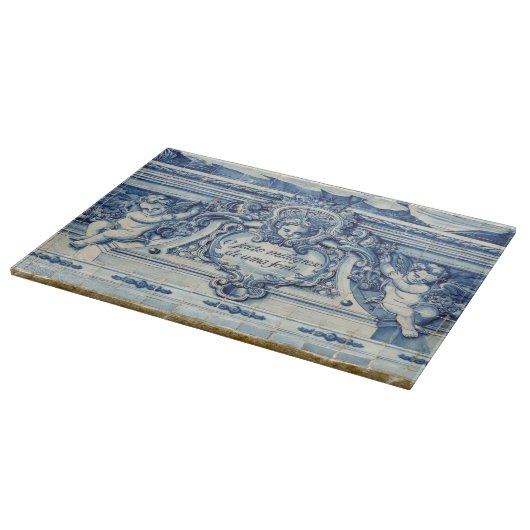 Planche À Découper Tuiles murales portugaises bleues et blanches avec (Coin)