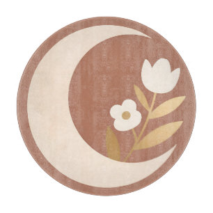 Planche À Découper Tulipe Fleur de Lune Croissante Minimaliste