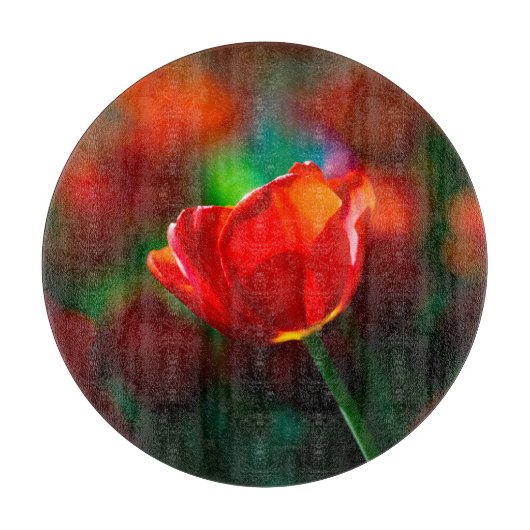 Planche À Découper Tulipe rouge - Mystère de floraison (Devant)