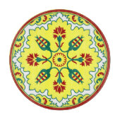 Planche À Découper Tulipe turque ottomane orientale rouge jaune vert (Devant)