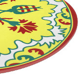 Planche À Découper Tulipe turque ottomane rouge jaune vert oriental (Coin)