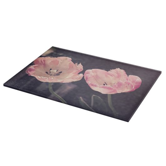 Planche À Découper Tulipes en fleurs mignonnes -Personnalisées (Coin)