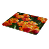 Planche À Découper Tulipes orange vif dans le parc (Coin)