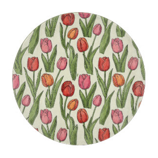 Planche À Découper Tulipes rouges
